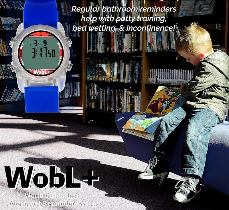 WobL + أصغر وأفضل ساعة يد مقاومة للماء مع 9 منبهات + مؤقت عد تنازلي للرياضة/الطب/الاجتماعات/تذكيرات الحمام، زرقاء - Image 5